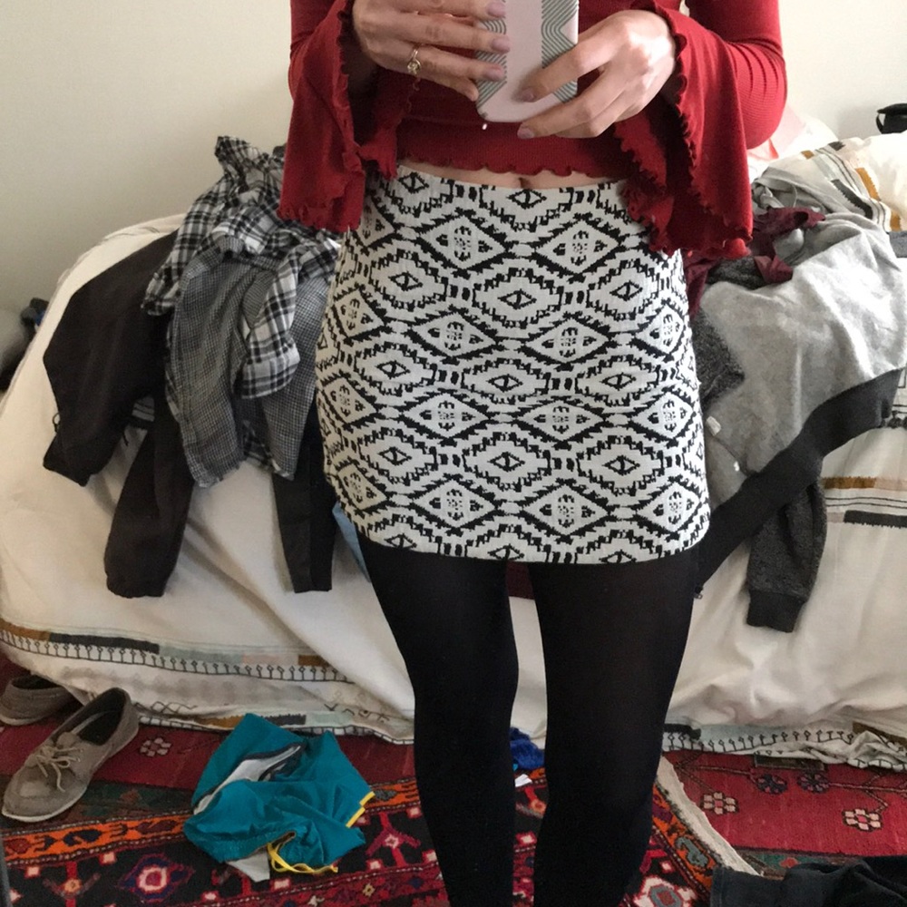 top shop tribal print mini